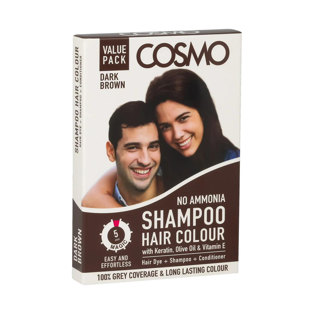Dark Brown Colour Shampoo 50ml – 2PCS Value Pack