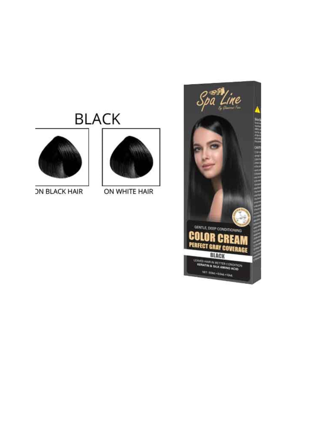 Spa line by Glamorous Face Hair Color Cream Perfect Gray Coverage