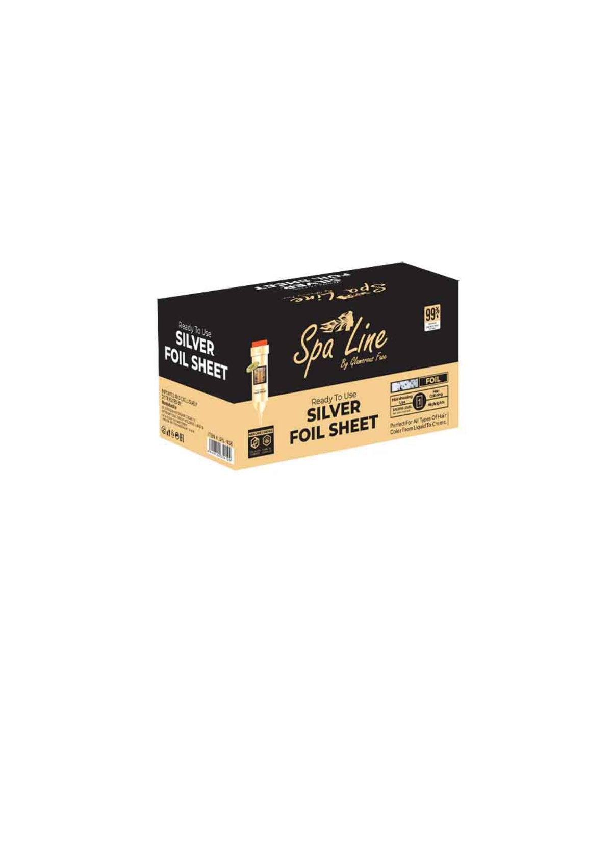 Spa Line by Glamorous Face Aluminium Foil Paper | Silver Foil Sheet for Hair Coloring