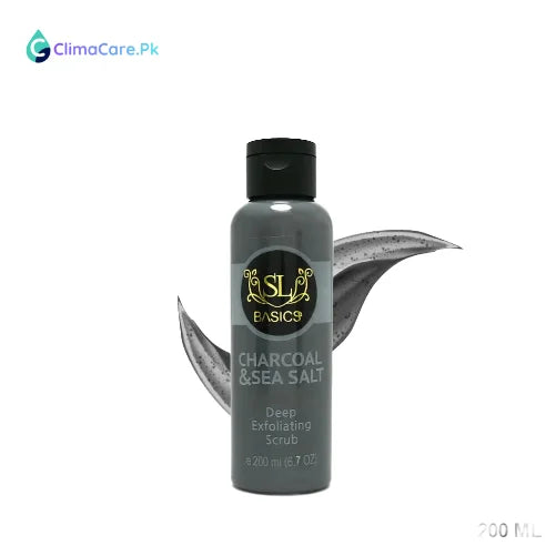 Glow Beauty Charcoal & Sea Salt Scrub - 200ml