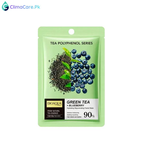Bioaqua Green Tea & Blueberry Hydrating Nourishing Facial Sheet Mask