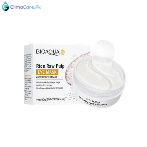 Bioaqua Rice Raw Pulp Eye Mask - Dark Circle & Eye Bag Reduction - 60 Patches