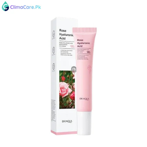 Bioaqua Rose Eye Cream - Hyaluronic Acid Moisturizing Eye Care - 20g