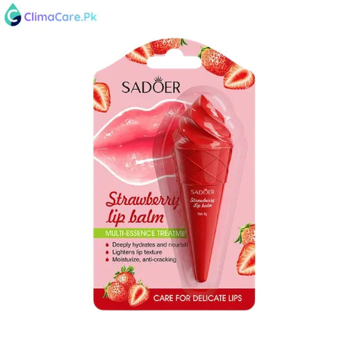Bioaqua Premium Strawberry Lip Balm - 24H Moisturizing Lip Care - 6g