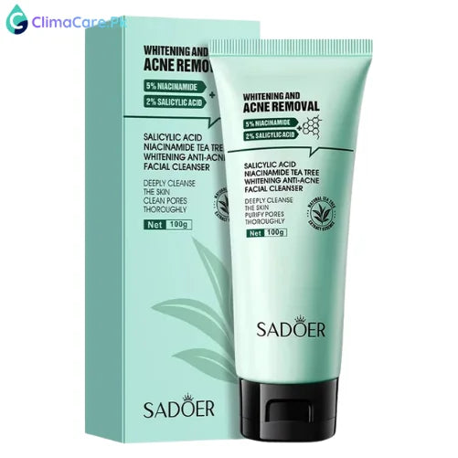 Bioaqua Salicylic Acid Niacinamide Tea Tree Whitening Anti-Acne Facial Cleanser 100g
