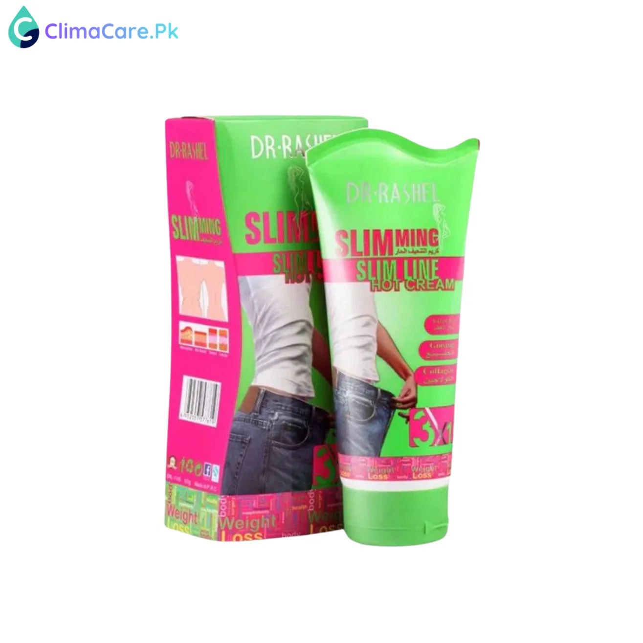 DR RASHEL Collagen Lose Weight Milk Body Stomach Hot Slimming Cream, 150g
