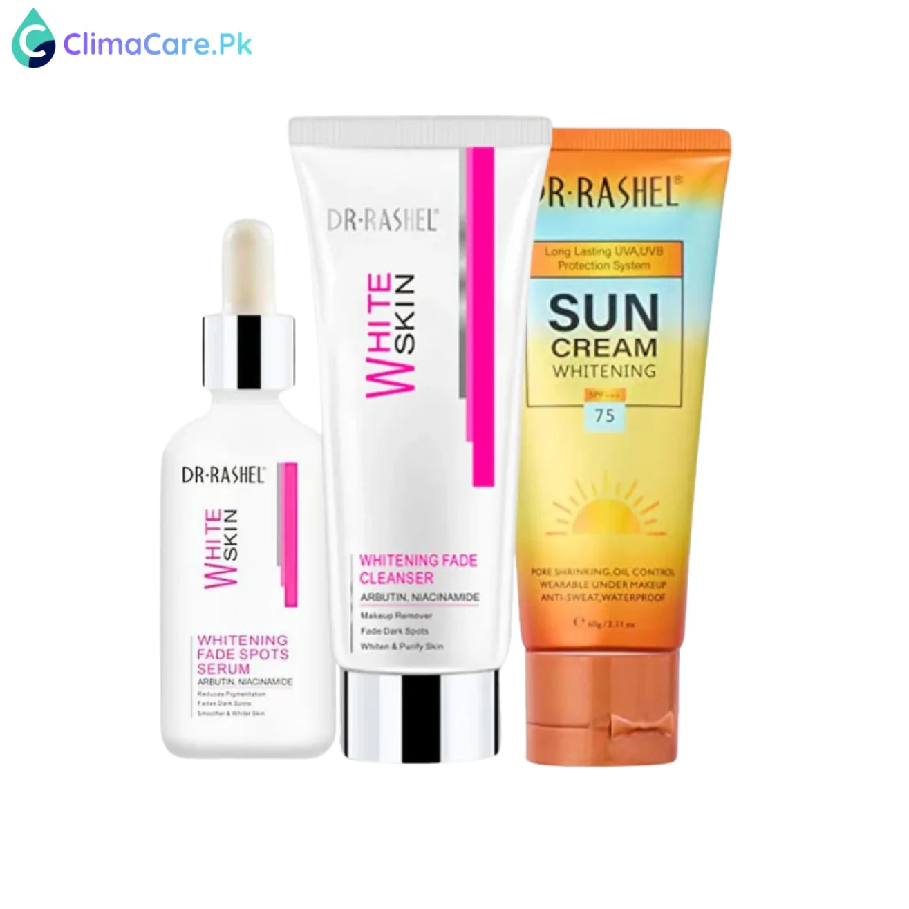 Combo - Dr. Rashel Whitening Serum + CLEANSER + Sun Cream SPF 75