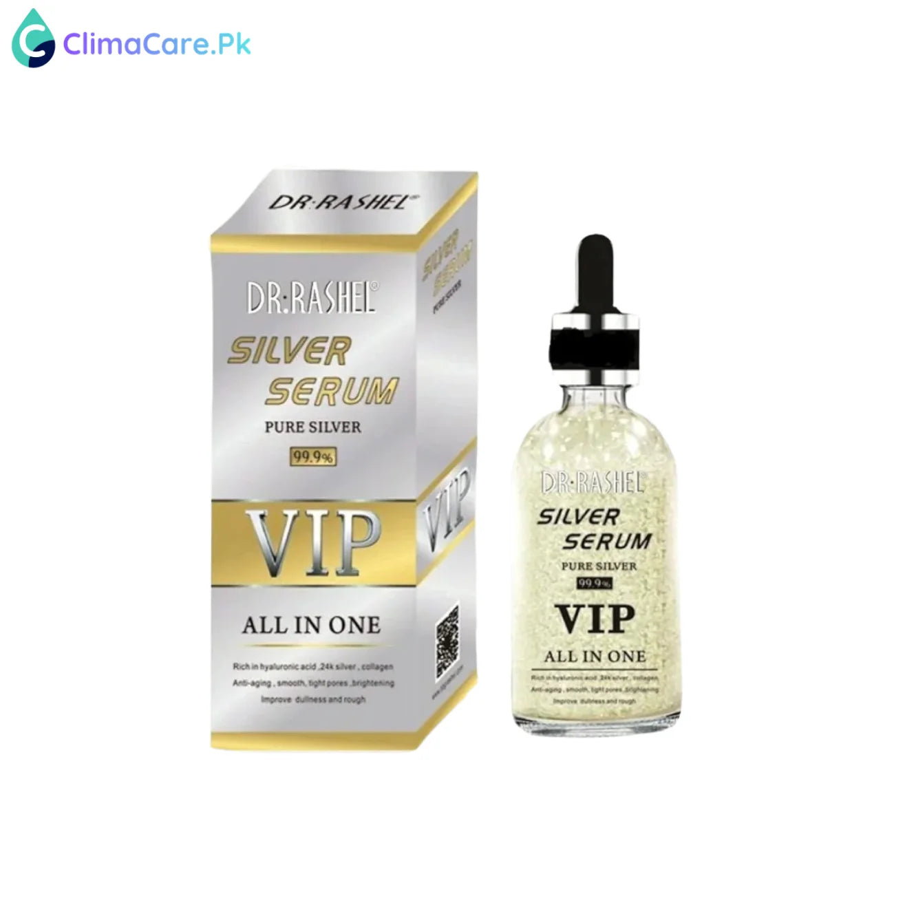 DR RASHEL Silver Serum 99.9% VIP All In One Pure Silver, 50ml