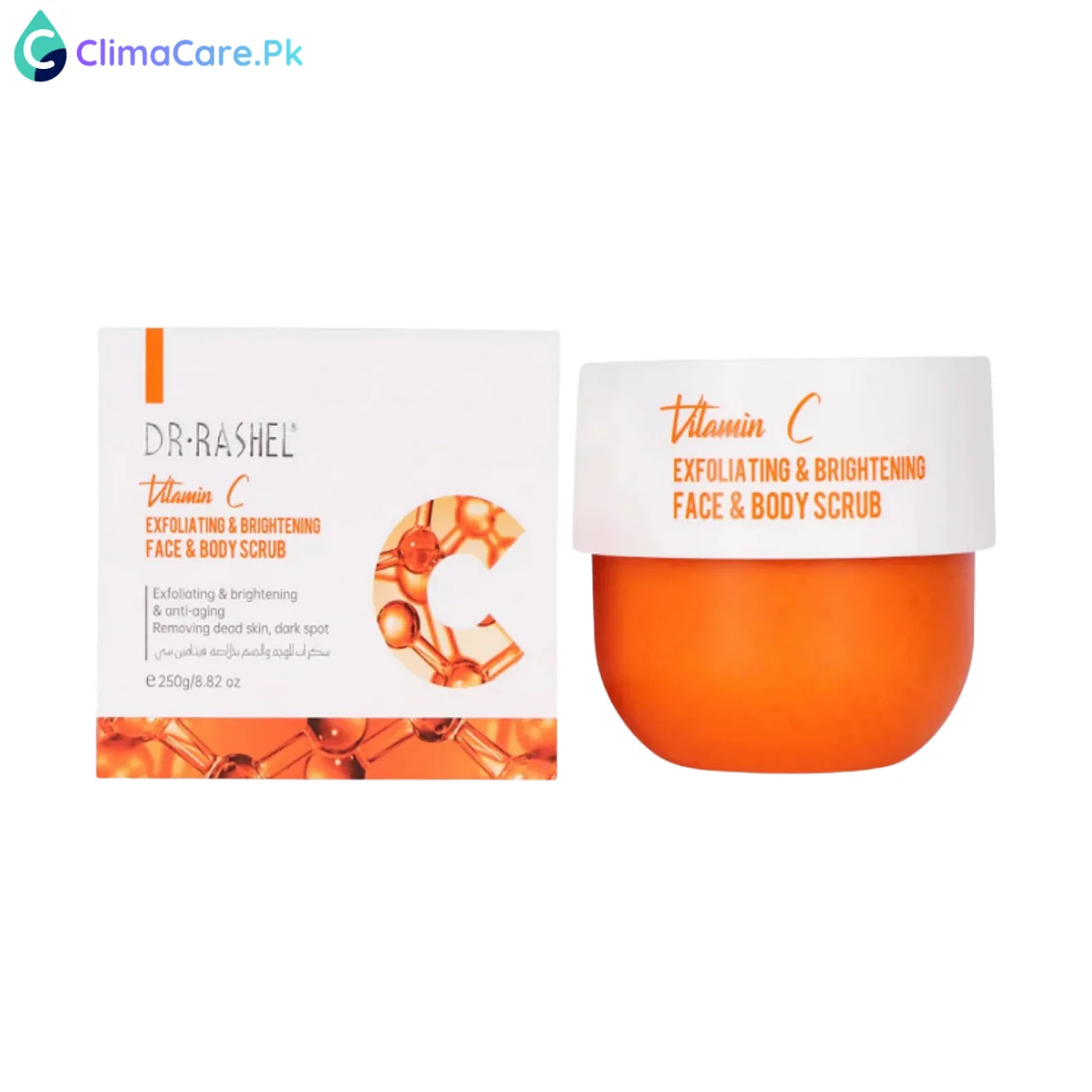 DR RASHEL Vitamin C Exfoliating & Brightening Face & Body Scrub, 250g
