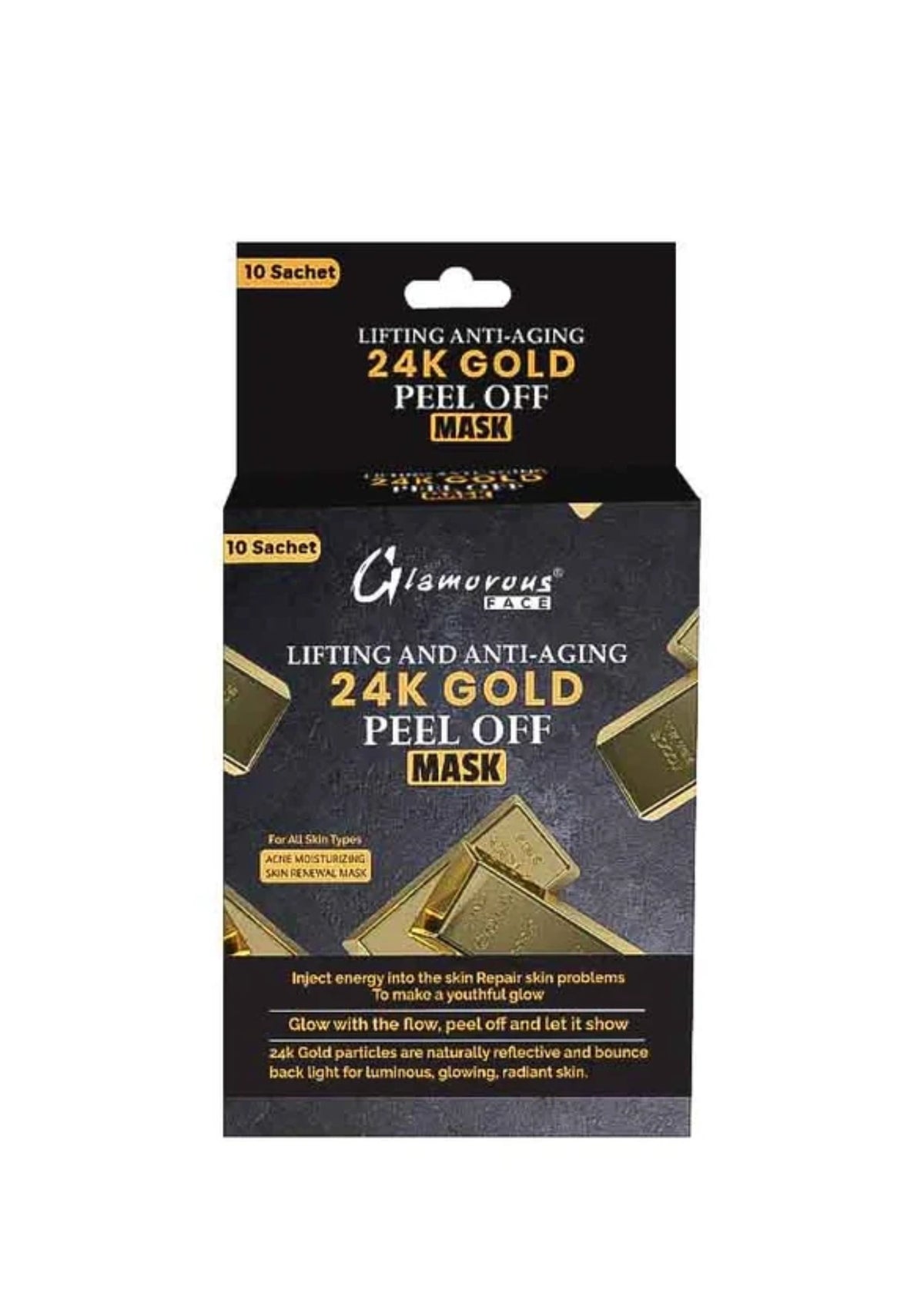 Glamorous Face Lifting And Anti Aging 24K Gold Peel Off Mask