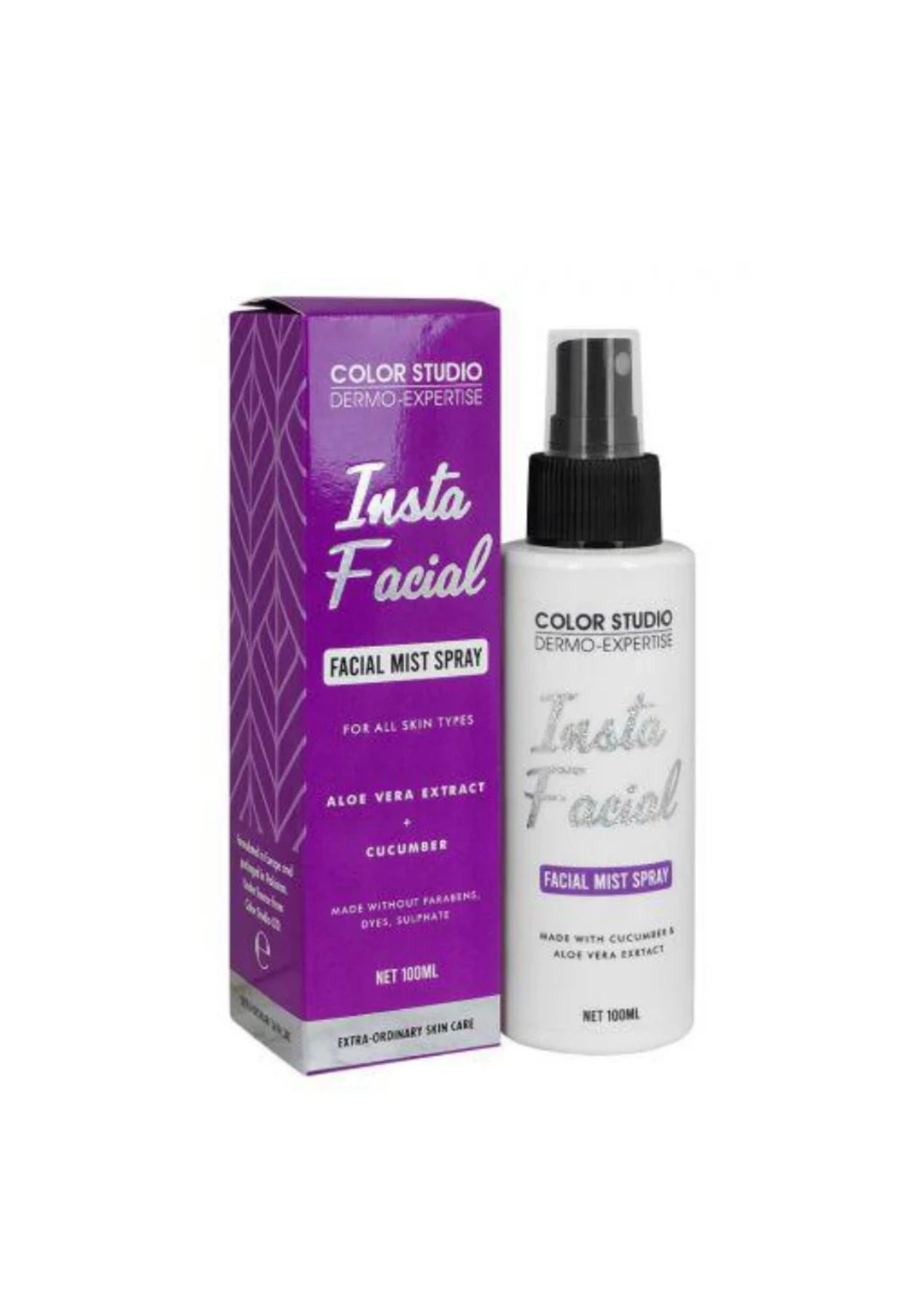 Insta Facial Mist Spray, Parabens, Dyes & Sulphate Free, For All Skin Types, 100ml
