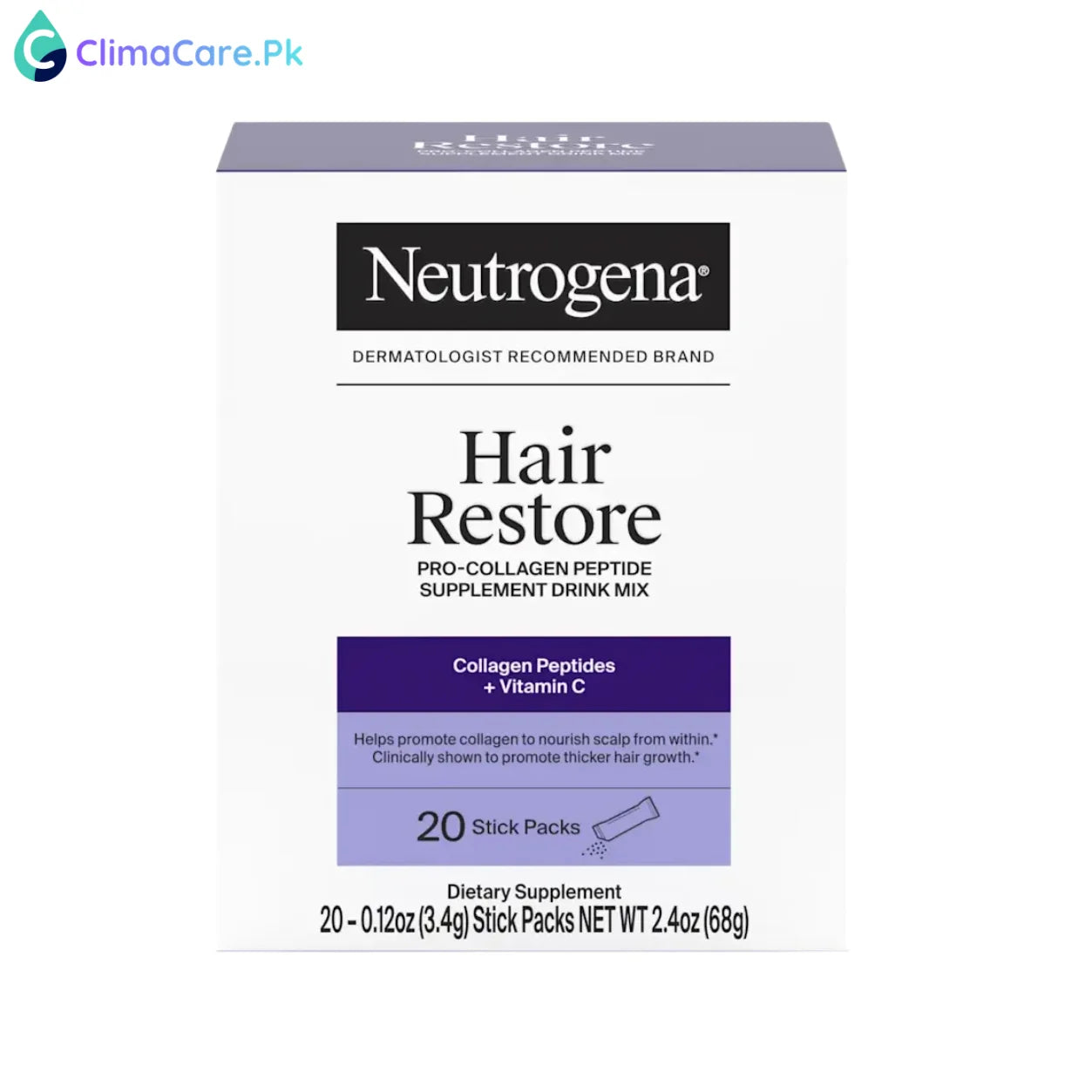 NEUTROGENA Hair Restore Pro-Collagen Peptide Supplement, 20 Packs