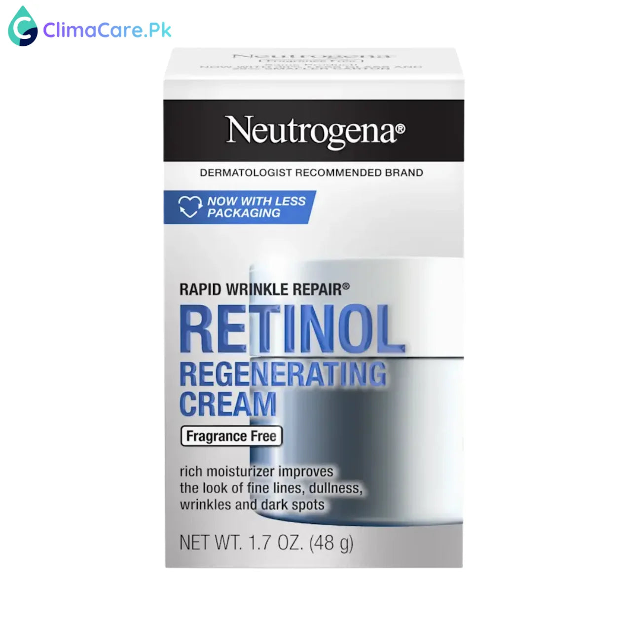NEUTROGENA Rapid Wrinkle Repair Retinol Regenerating Cream, Fragrance-Free, 1.7 Oz