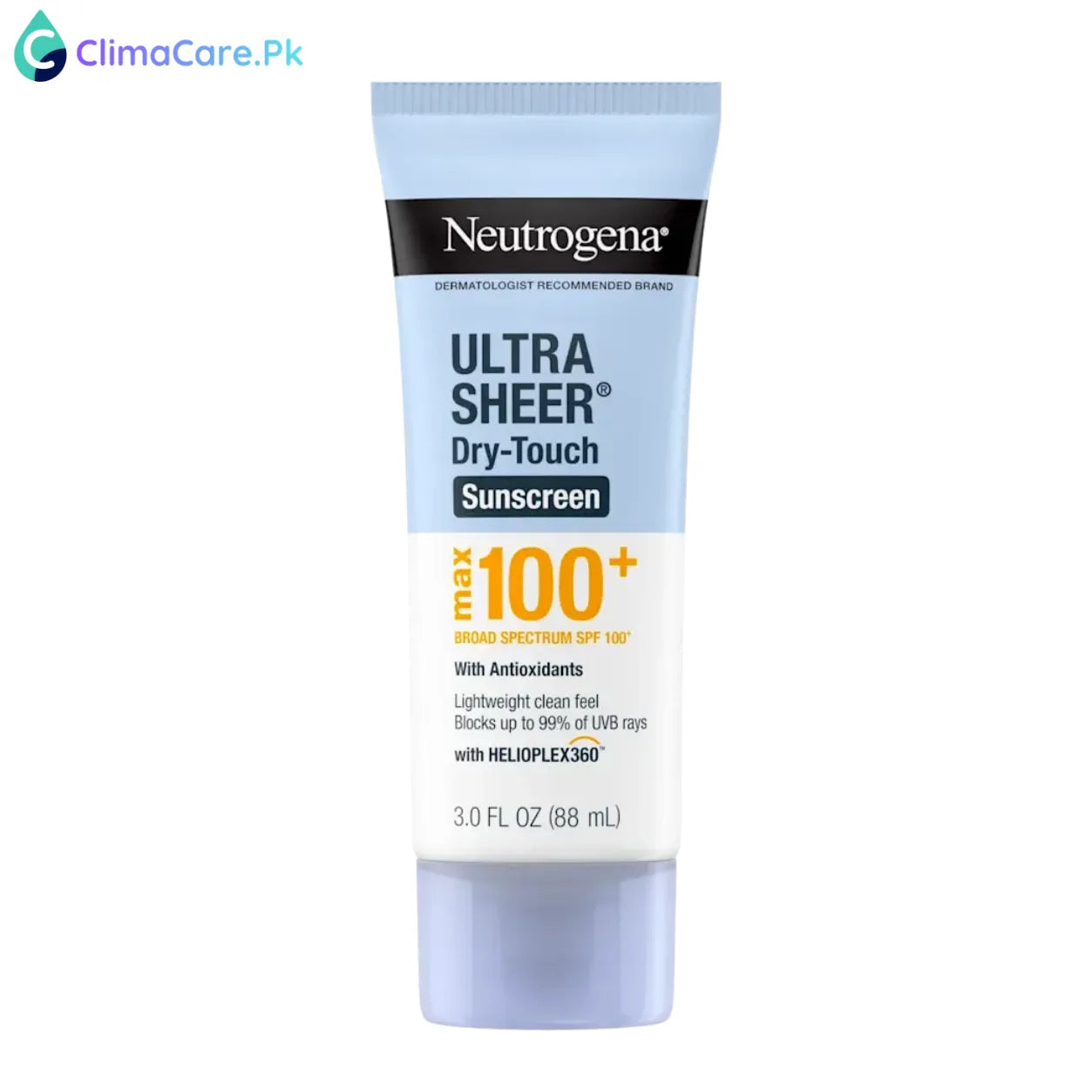 NEUTROGENA Ultra Sheer Dry-Touch Broad Spectrum Max SPF 100+ Body Sunscreen, 3 Oz