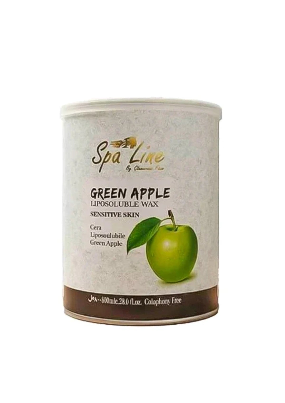 Spa Line Green Apple Liposoluble Wax - Hair Removal Wax for Sensitive Skin 800ml