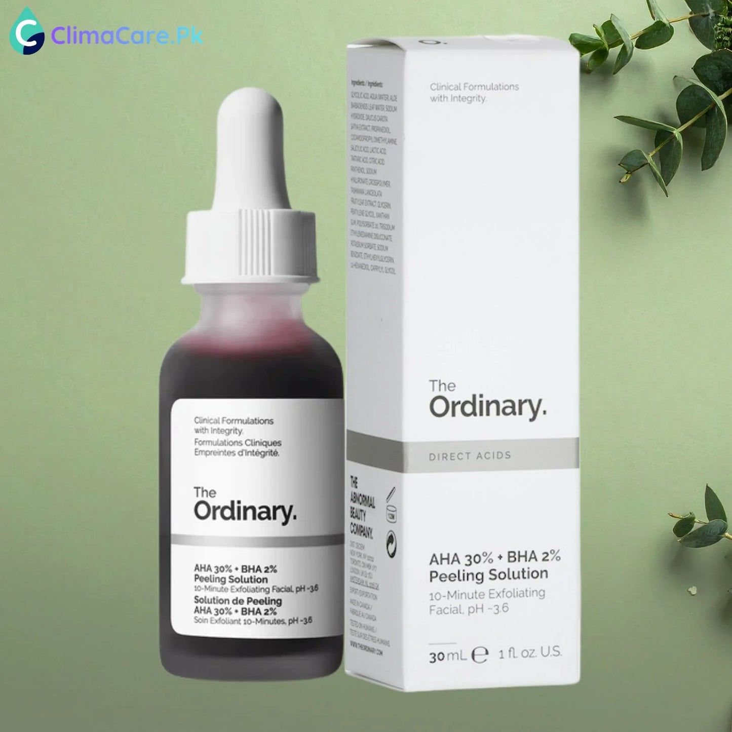 The Ordinary AHA 30% + BHA 2% Peeling Solution price in Pakistan