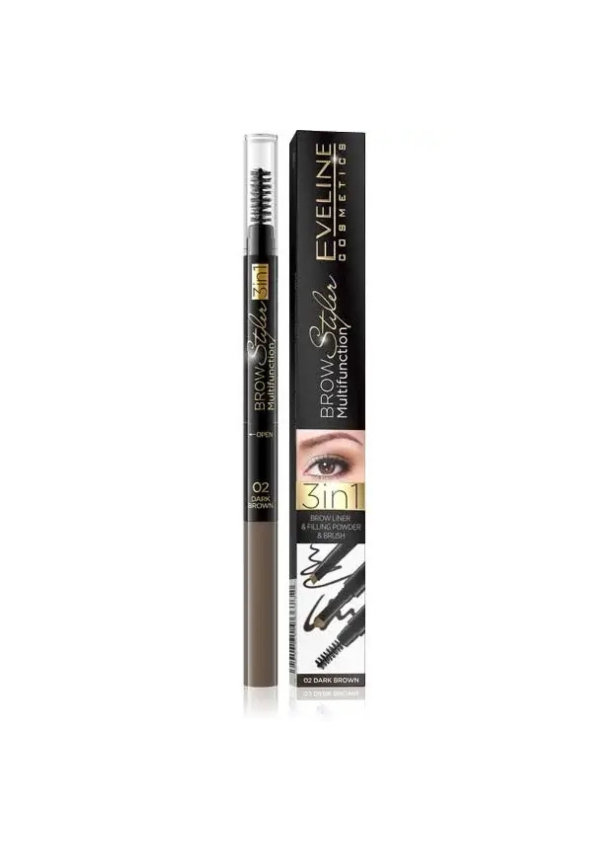 Brow Styler 3IN1 Eyebrow Pencil, Powder & Brush