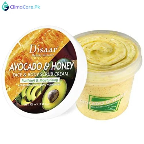 AINCHUN BEAUTY Avocado Honey Face Body Neck Scrub Cream 300ml