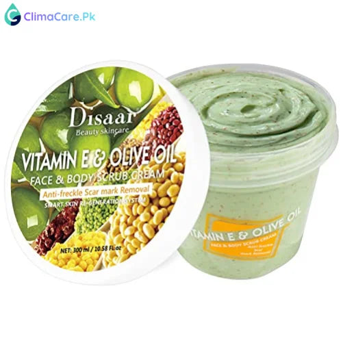 AINCHUN BEAUTY Vitamin E Olive Oil Face Body Neck Scrub Cream 300ml
