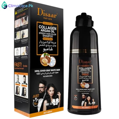 AINCHUN BEAUTY Speedy Hair Color Shampoo Natural Black 400ml