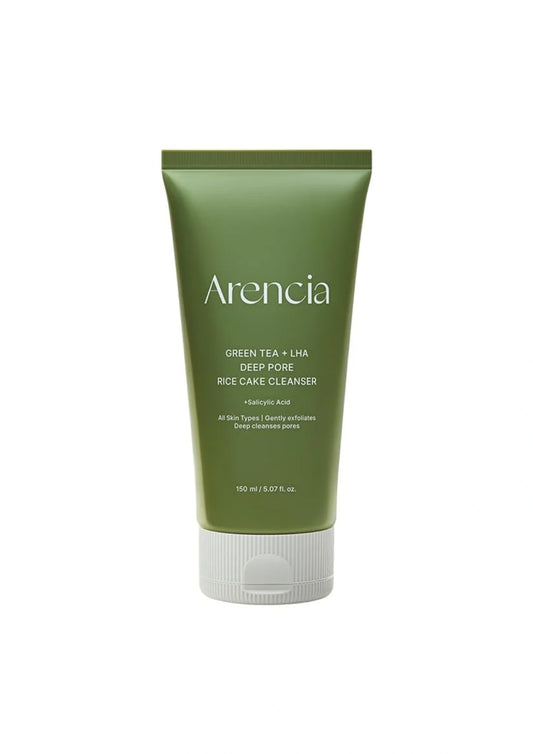 ARENCIA Salicylic Acid, Green Tea + LHA Deep Pore Rice Cake Cleanser 150ml