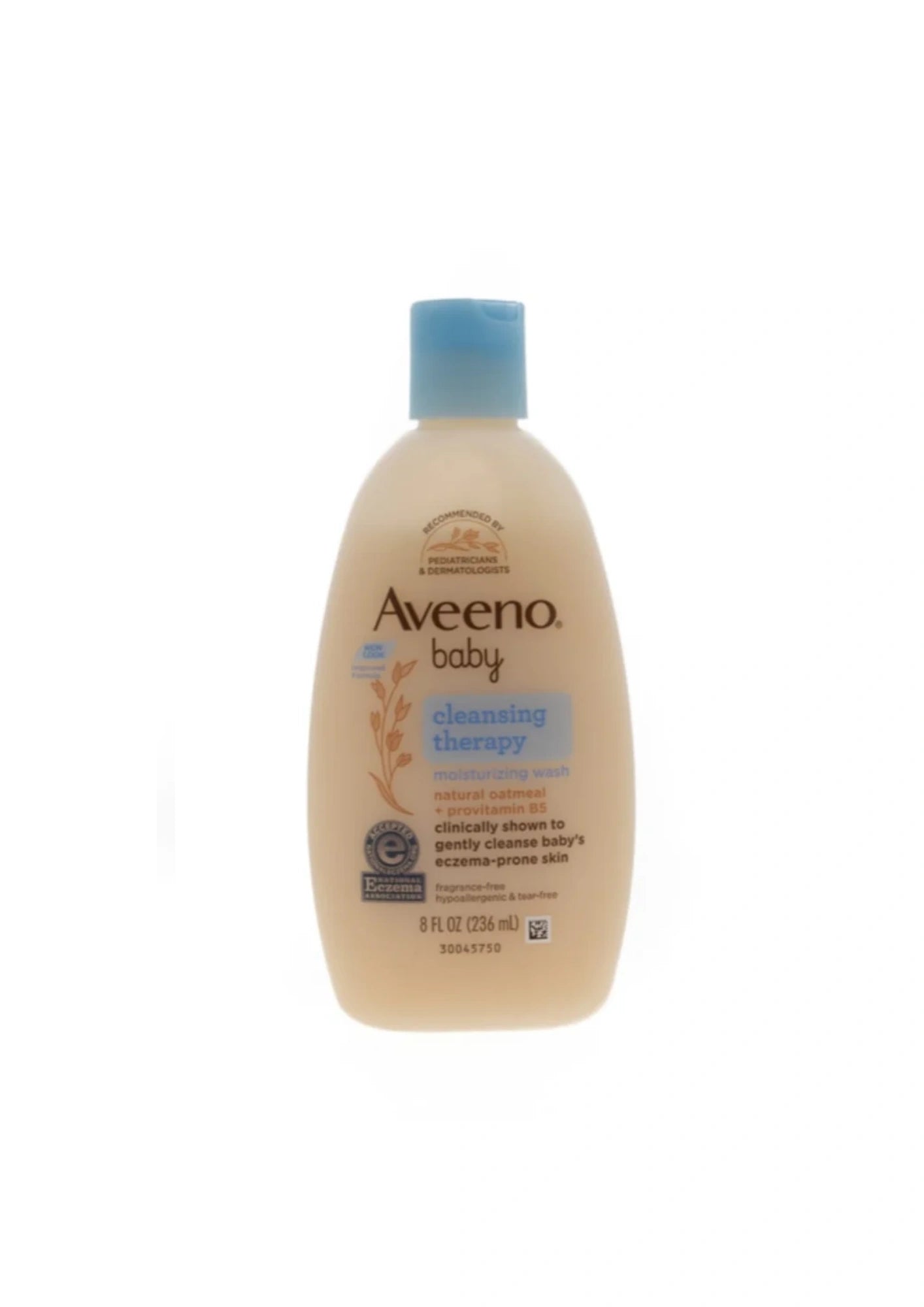 AVEENO, BABY, CLEANSING THERAPY MOISTURIZING WASH, FRAGRANCE FREE, 8 FL OZ (236 ML)