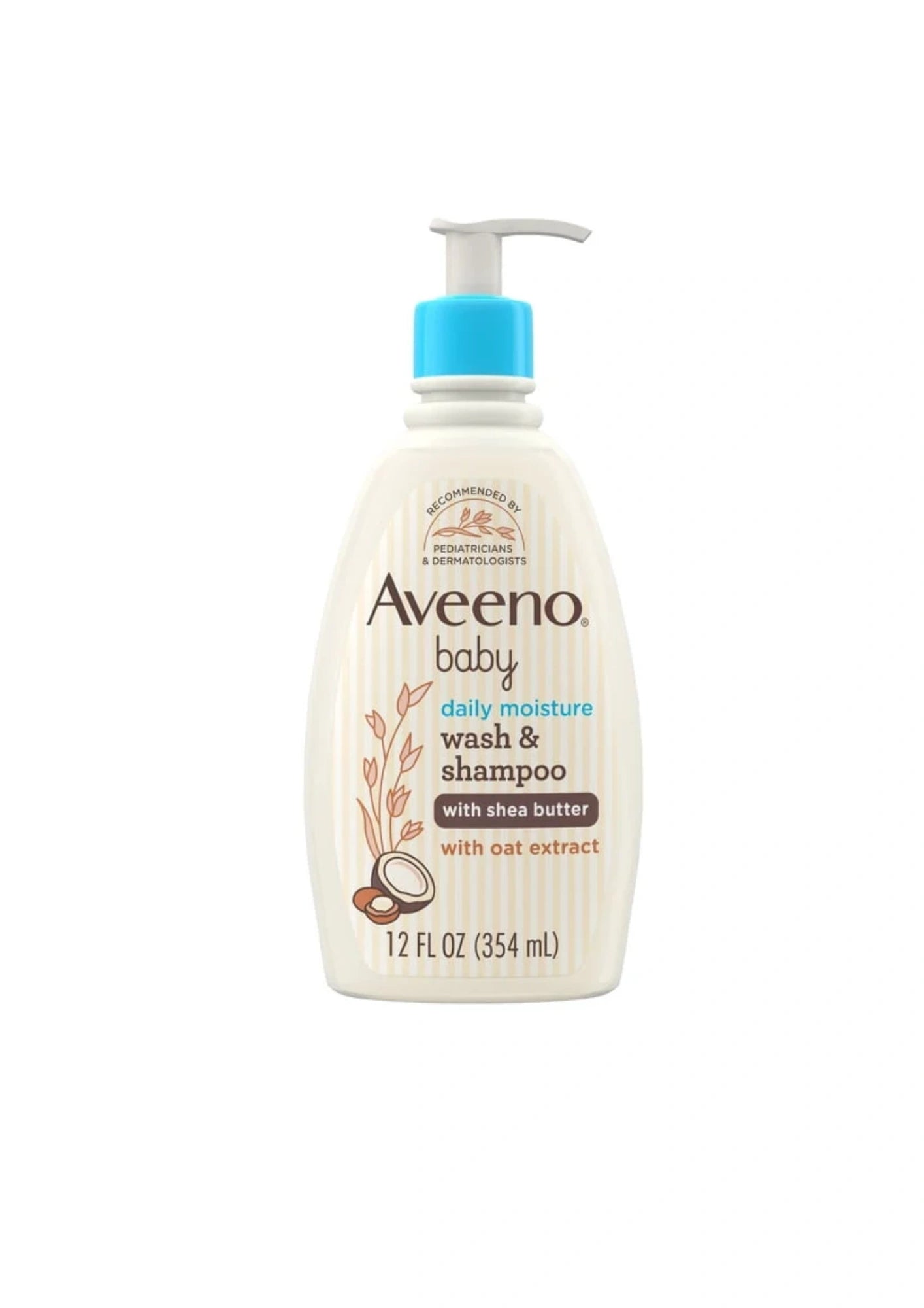Aveeno Baby Daily Moisturizing 2-In-1 Bath Body Wash & Shampoo With Shea Butter 354ml