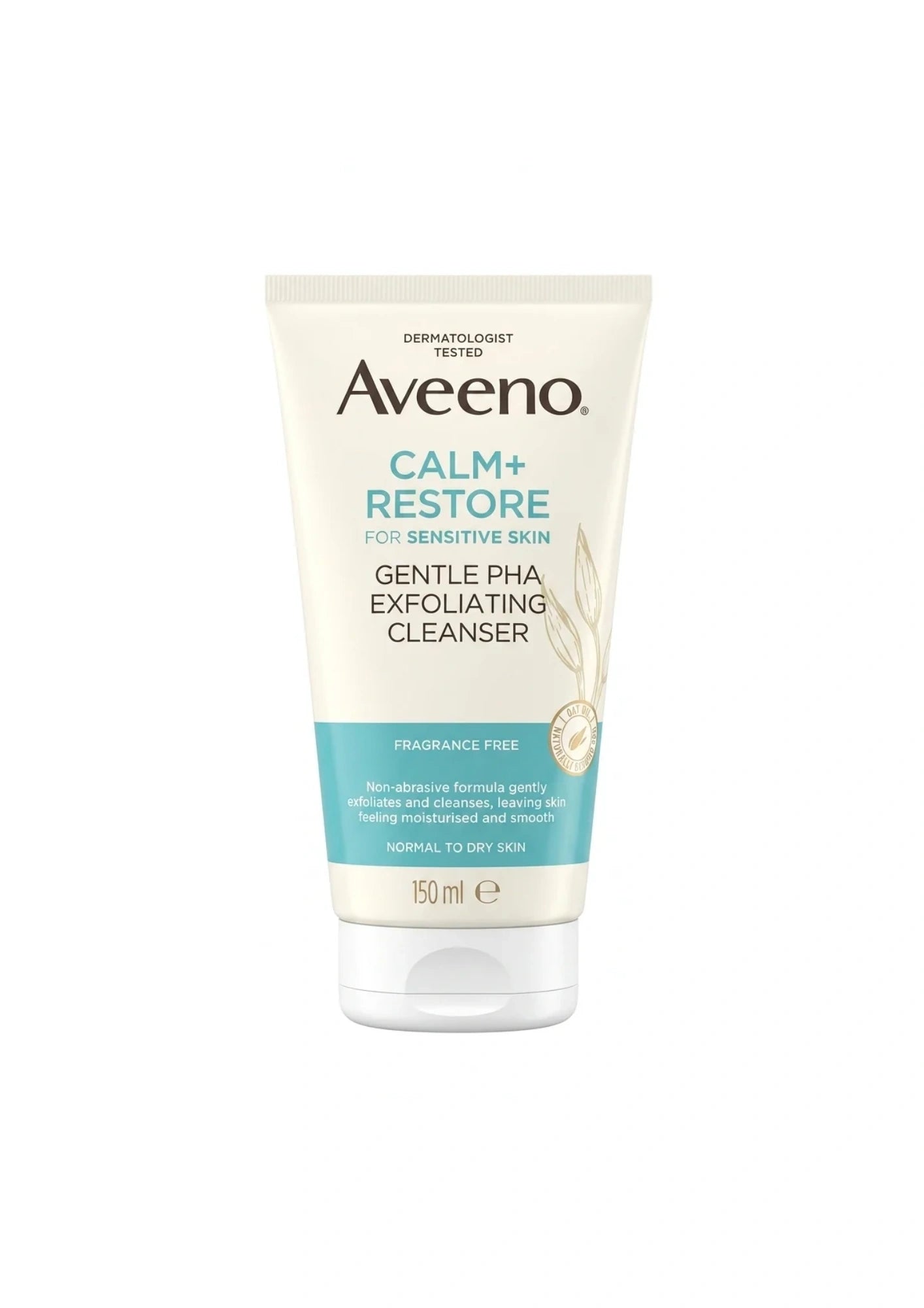 Aveeno Calm+ Restore Gentle PHA Exfoliating Cleanser 150ml