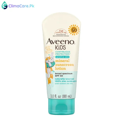 Aveeno Kids Continuous Protection  Lotion Sunscreen with Broad Spectrum, SPF 50