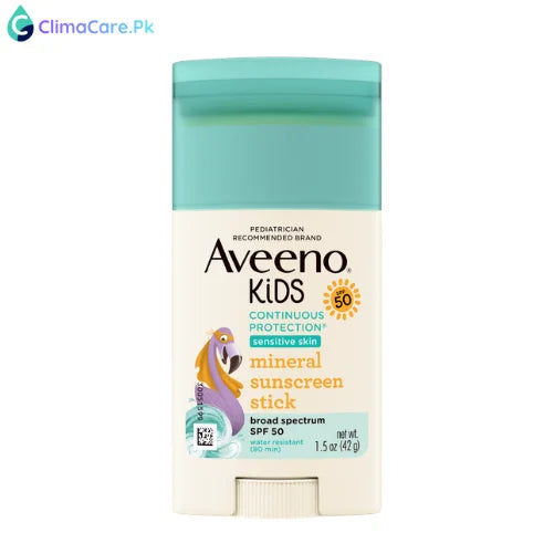 Aveeno Kids Continuous Protection Mineral Sunscreen Stick with Broad Spectrum, SPF 50