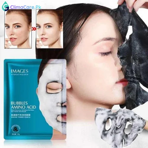 BIOAQUA Amino Acid Bamboo Charcoal Bubble Face Sheet Mask 25g