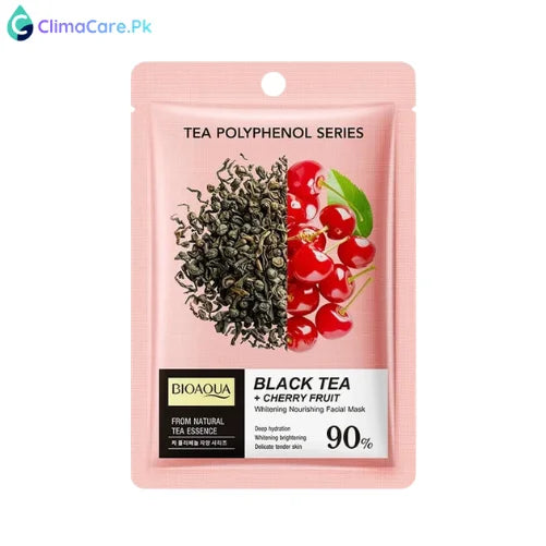 Bioaqua Black Tea & Cherry Fruit Whitening Nourishing Facial Sheet Mask