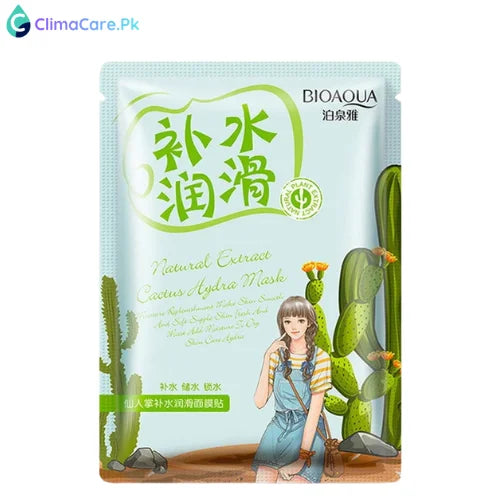 Bioaqua Cactus Extract Plant Essence Facial Sheet Mask