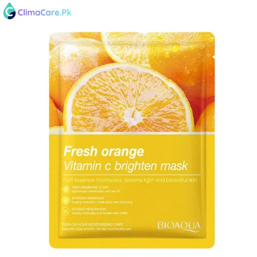 Bioaqua Freshen Orange Vitamin C Brighten Face Sheet Mask 25g