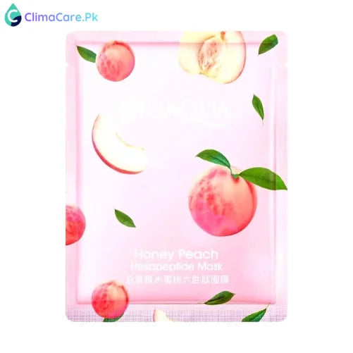 Bioaqua Honey Peach Hexapeptide Moisturizing Face Sheet Mask 25g