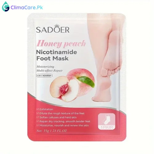BIOAQUA Honey Peach Nicotinamide Moisturizing Foot Mask