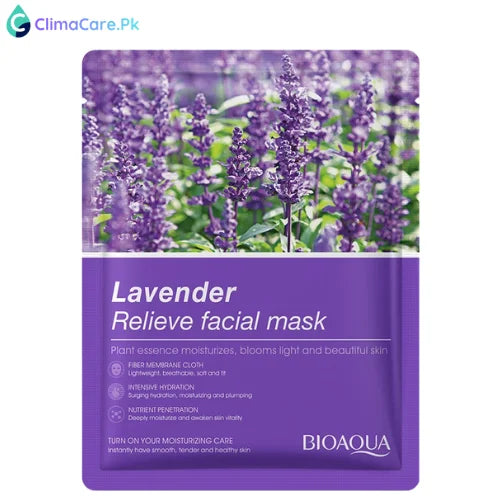 Bioaqua Lavender Relieve Face Sheet Mask 25ml