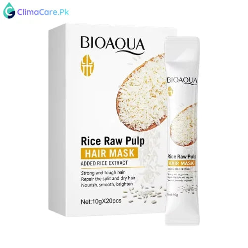 Bioaqua Rice Raw Pulp Hair Mask 10g x 20 Pcs