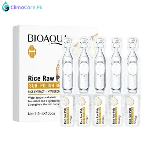 Bioaqua Rice Raw Pulp Sub-Polish Hyaluronic Acid Serum 1.9ML x 10Pcs