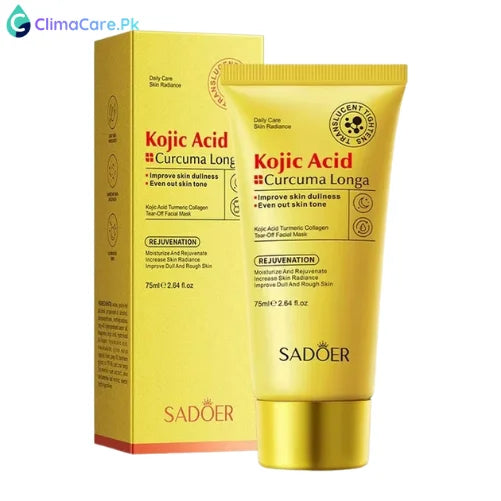 Bioaqua Kojic Acid Turmeric Collagen Tear-Off Facial Mask 75ml
