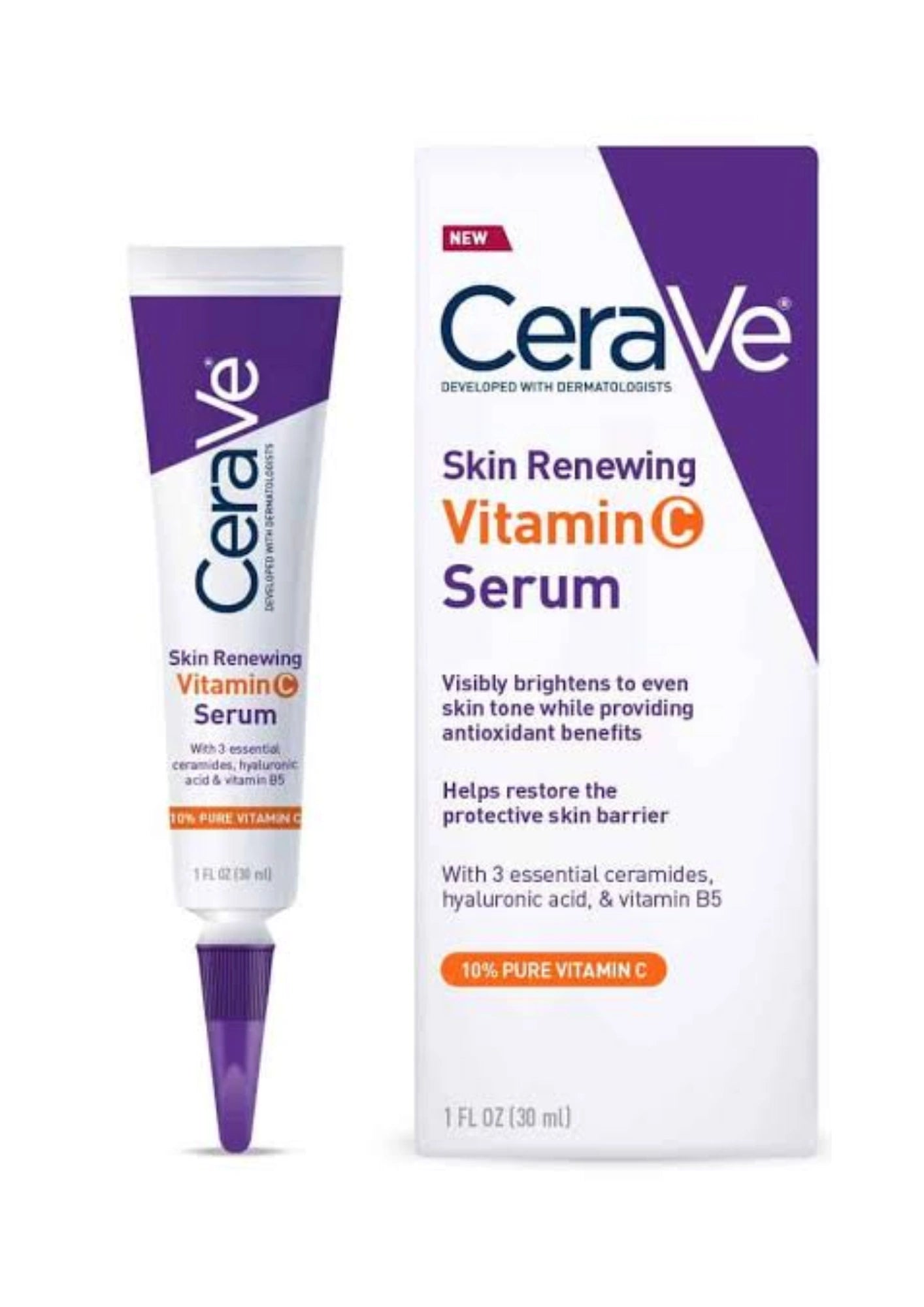 Cerave Skin Renewing Vitamin C Serum WITH 10% PURE VITAMIN C