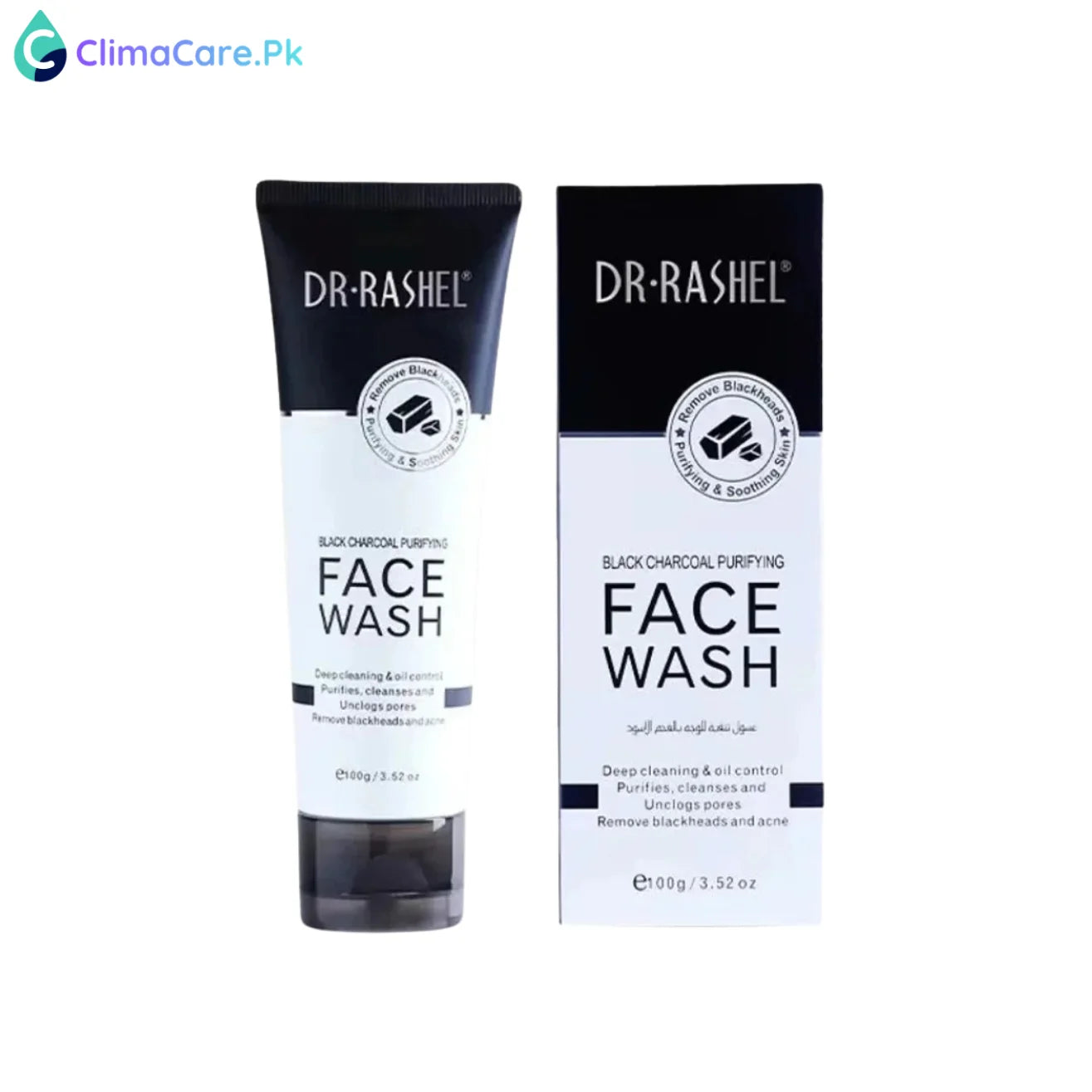 Dr. Rashel Black Charcoal Purifying Face Wash, 100g