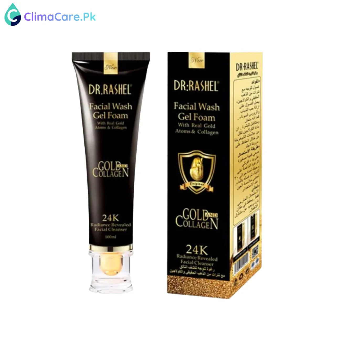 DR RASHEL Facial Wash Gel Foam with Real Gold Atoms & Collagen