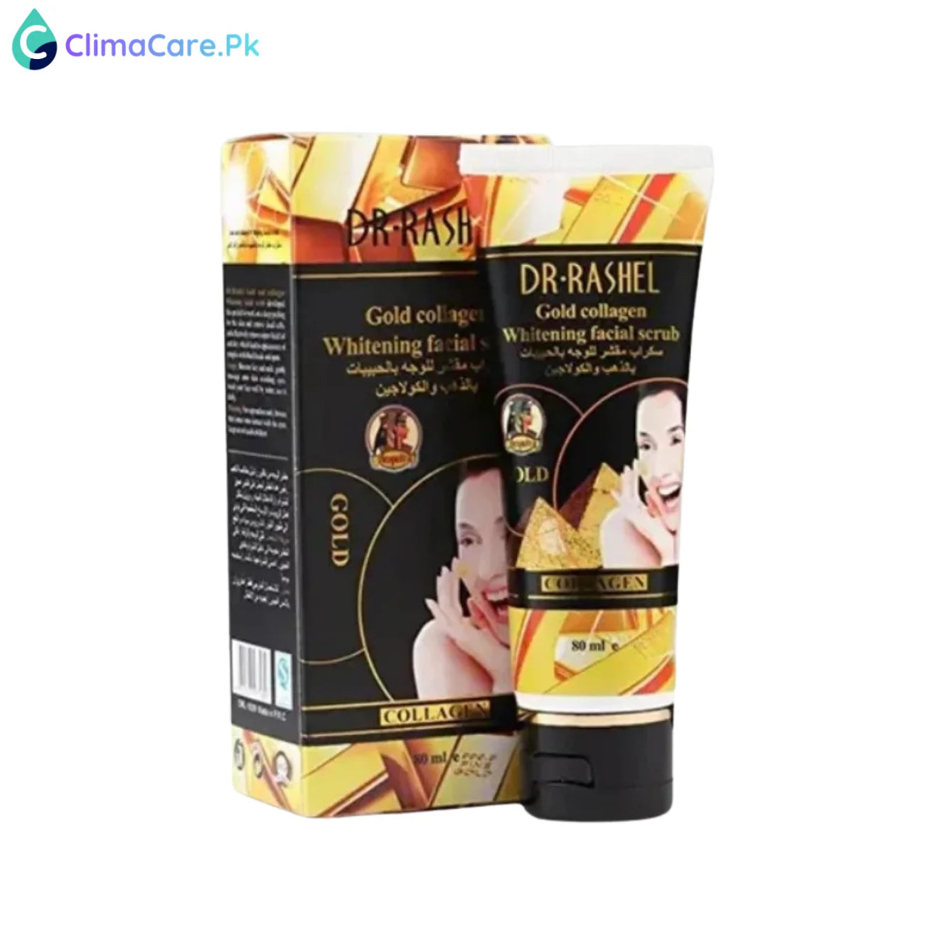 DR.RASHEL Gold Collagen Whitening Facial Scrub, 80ml
