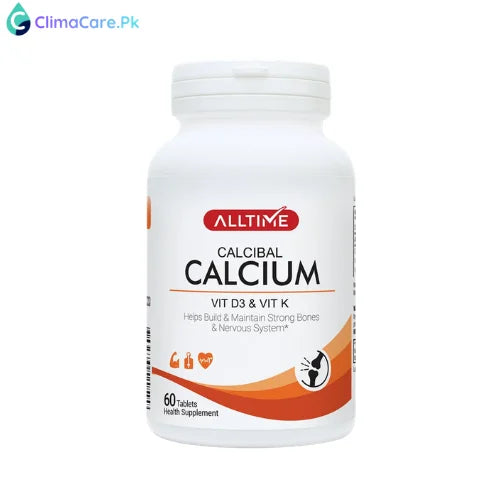 Essentials Healthcare AllTime Calcibal Calcium with Vitamin D3 & K Tablets