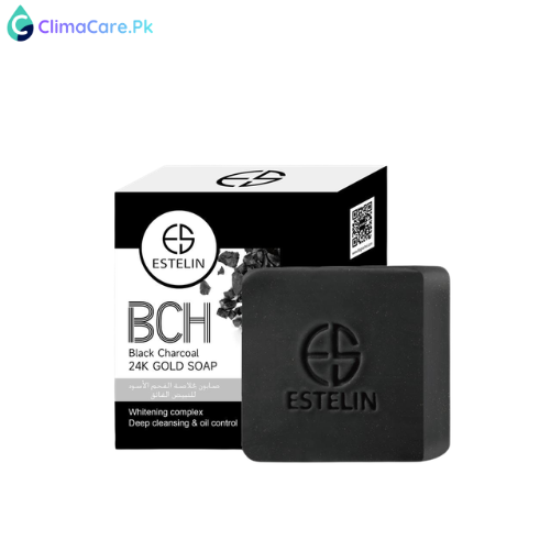ESTELIN Black Charcoal 24k Gold Soap