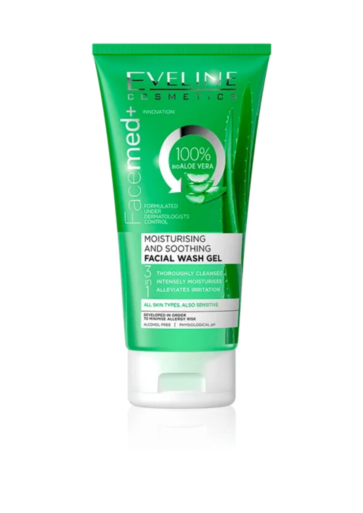 Facemed+ 100% Bio Aloe Vera Moisturizing & Soothing Facial Wash Gel 3in1