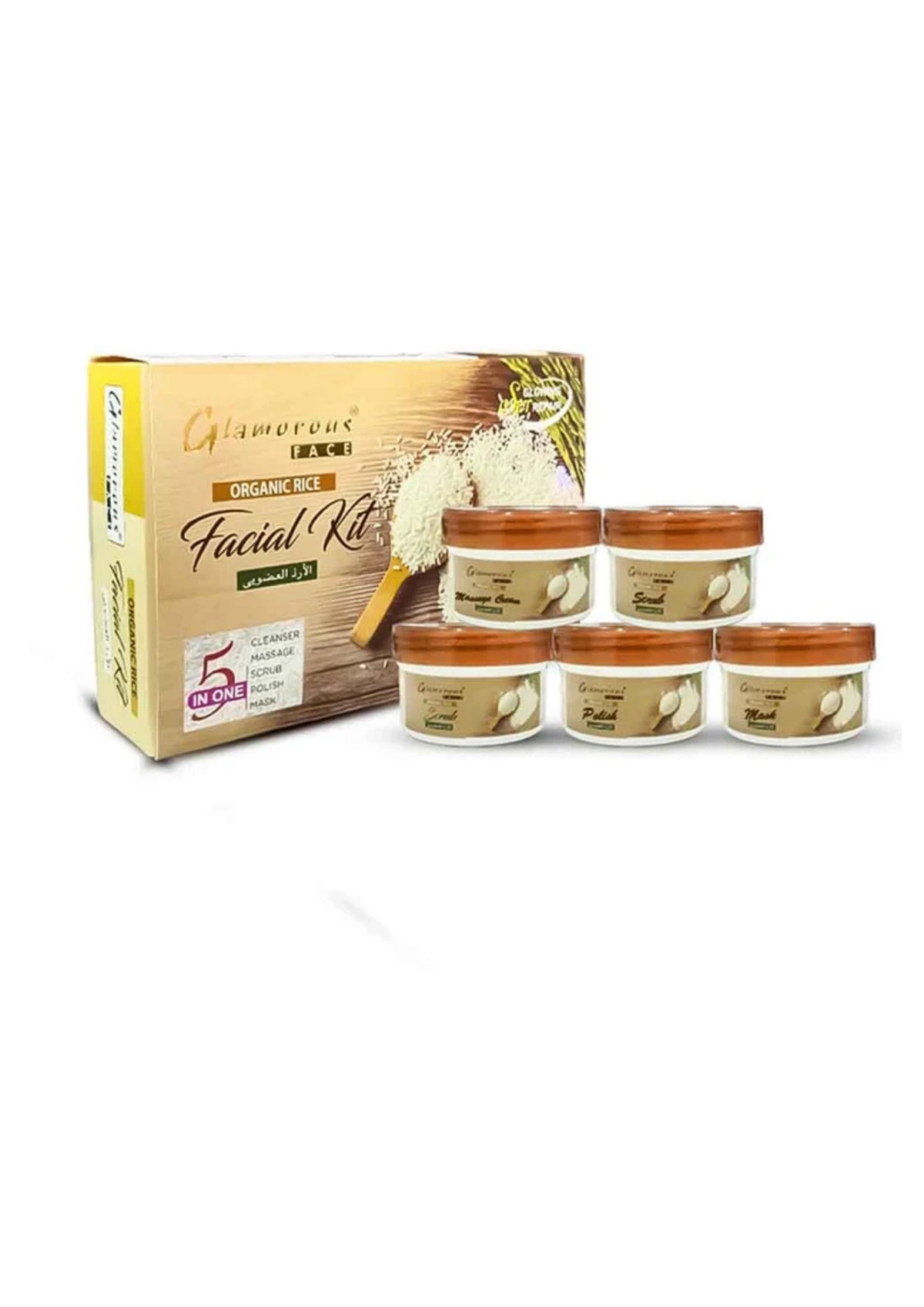 Glamorous Face 5 In 1 Organic Rice Facial Kit