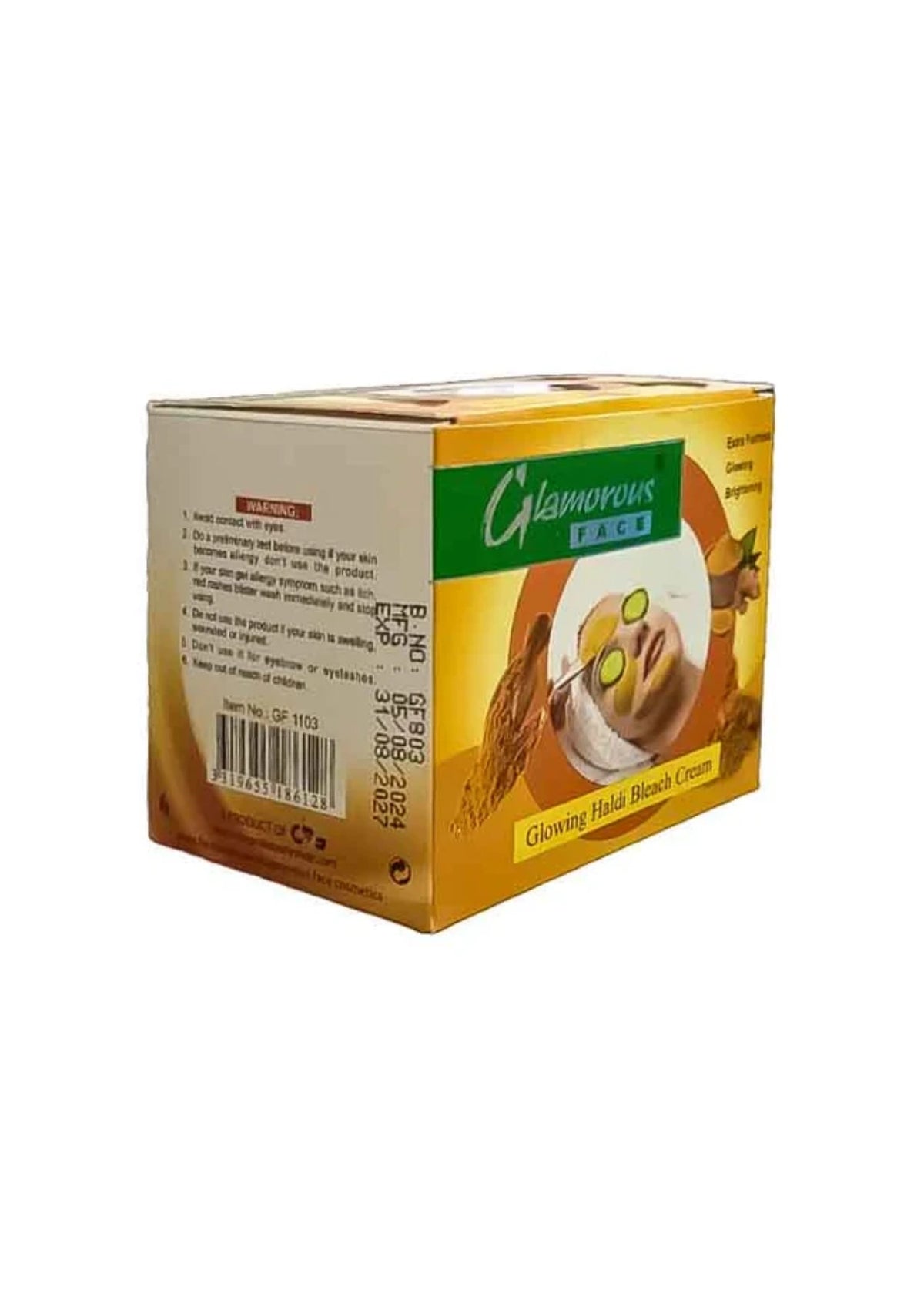 Glamorous Face Glowing Haldi Bleach, For Brightening And Extra Fairness