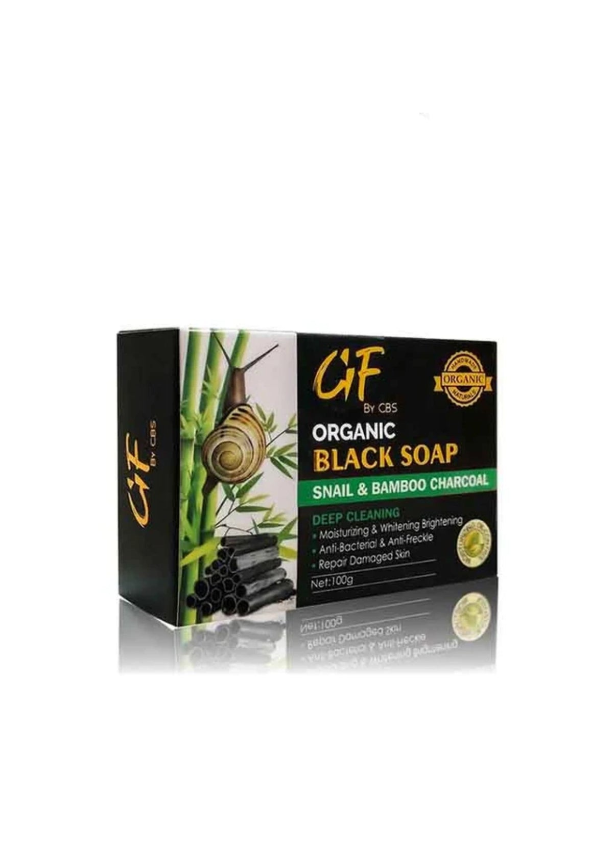 Glamorous Face Organic Black Soap Snail & Bamboo Charcoal